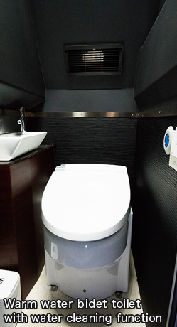 Warm water bidet toilet with water cleaning function
